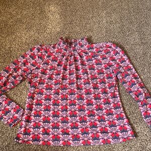 Boden Smocked mock neck top size 10